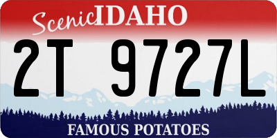 ID license plate 2T9727L