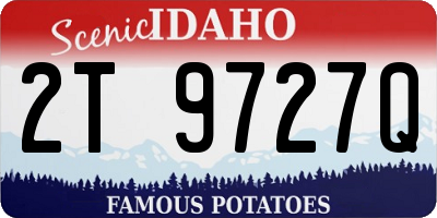 ID license plate 2T9727Q