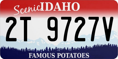 ID license plate 2T9727V