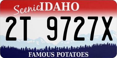 ID license plate 2T9727X
