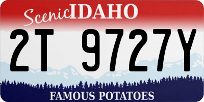 ID license plate 2T9727Y