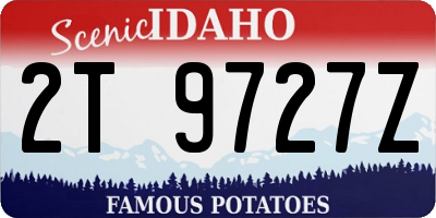 ID license plate 2T9727Z