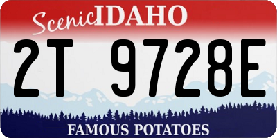 ID license plate 2T9728E