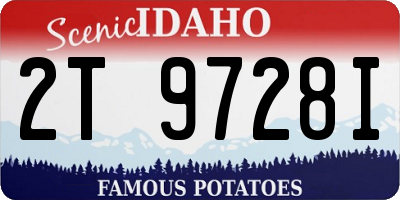 ID license plate 2T9728I