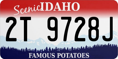 ID license plate 2T9728J