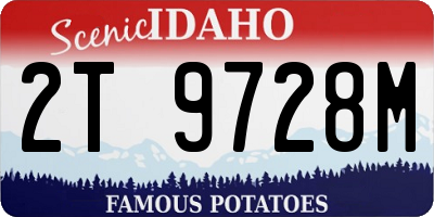 ID license plate 2T9728M