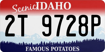 ID license plate 2T9728P