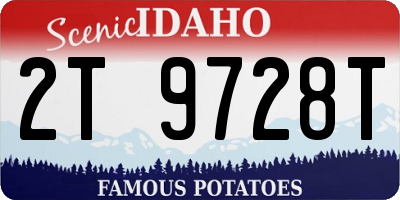 ID license plate 2T9728T