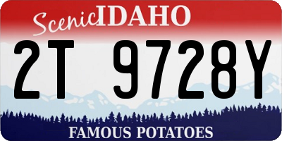 ID license plate 2T9728Y