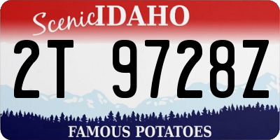 ID license plate 2T9728Z