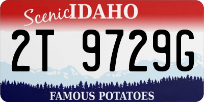 ID license plate 2T9729G