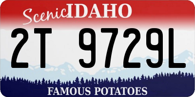 ID license plate 2T9729L