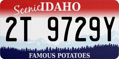 ID license plate 2T9729Y