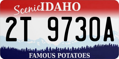 ID license plate 2T9730A