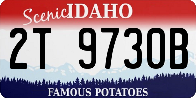 ID license plate 2T9730B