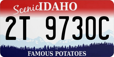 ID license plate 2T9730C