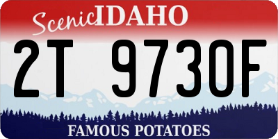 ID license plate 2T9730F