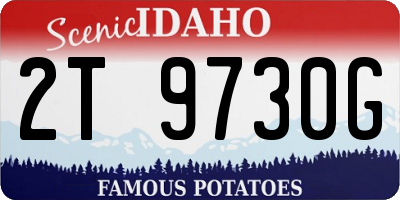 ID license plate 2T9730G