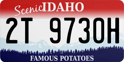 ID license plate 2T9730H