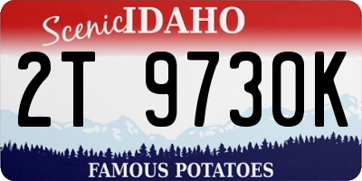 ID license plate 2T9730K