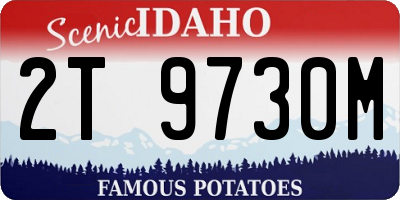 ID license plate 2T9730M