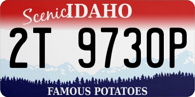 ID license plate 2T9730P