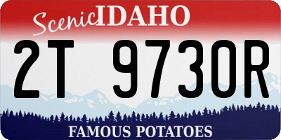 ID license plate 2T9730R