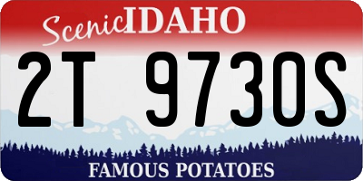 ID license plate 2T9730S