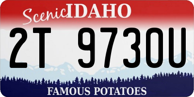 ID license plate 2T9730U