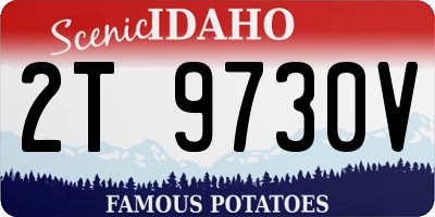 ID license plate 2T9730V