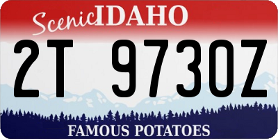 ID license plate 2T9730Z