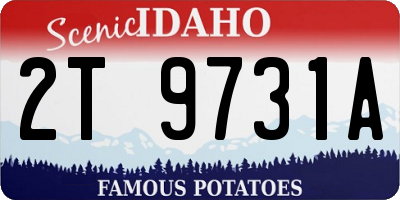 ID license plate 2T9731A