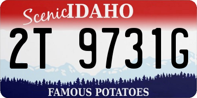 ID license plate 2T9731G