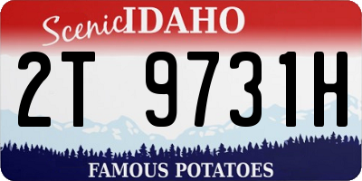 ID license plate 2T9731H