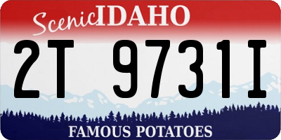 ID license plate 2T9731I