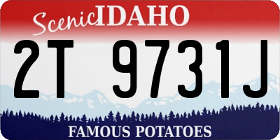 ID license plate 2T9731J