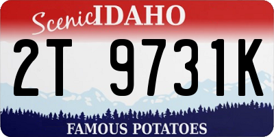 ID license plate 2T9731K