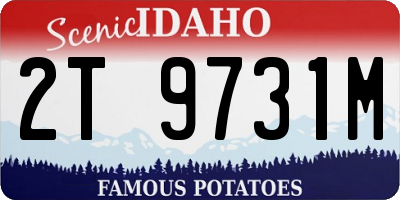 ID license plate 2T9731M