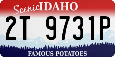 ID license plate 2T9731P