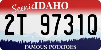 ID license plate 2T9731Q