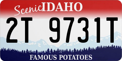 ID license plate 2T9731T