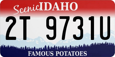 ID license plate 2T9731U