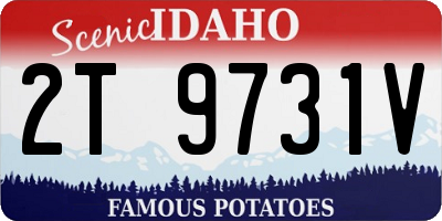 ID license plate 2T9731V