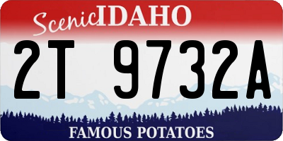 ID license plate 2T9732A