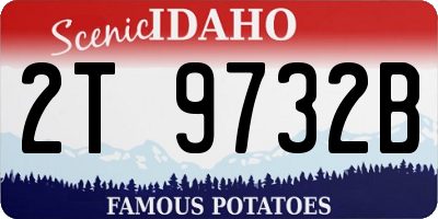 ID license plate 2T9732B