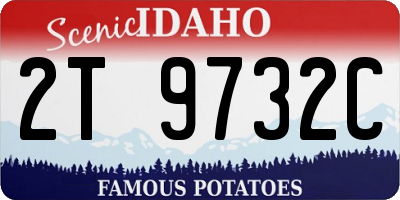 ID license plate 2T9732C