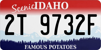 ID license plate 2T9732F