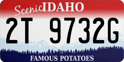 ID license plate 2T9732G