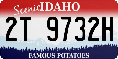 ID license plate 2T9732H