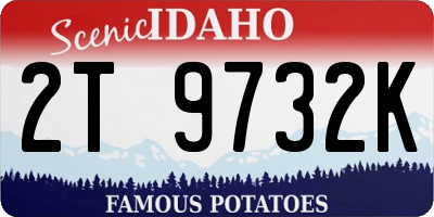 ID license plate 2T9732K